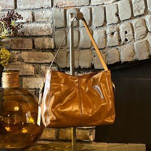 Hobo over the shoulder leather handbag